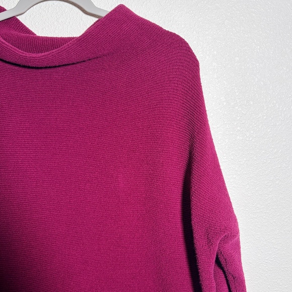 Free People Fuchsia Pink Ottoman Slouchy Tunic Sweater SIZE S - Picture 7 of 16